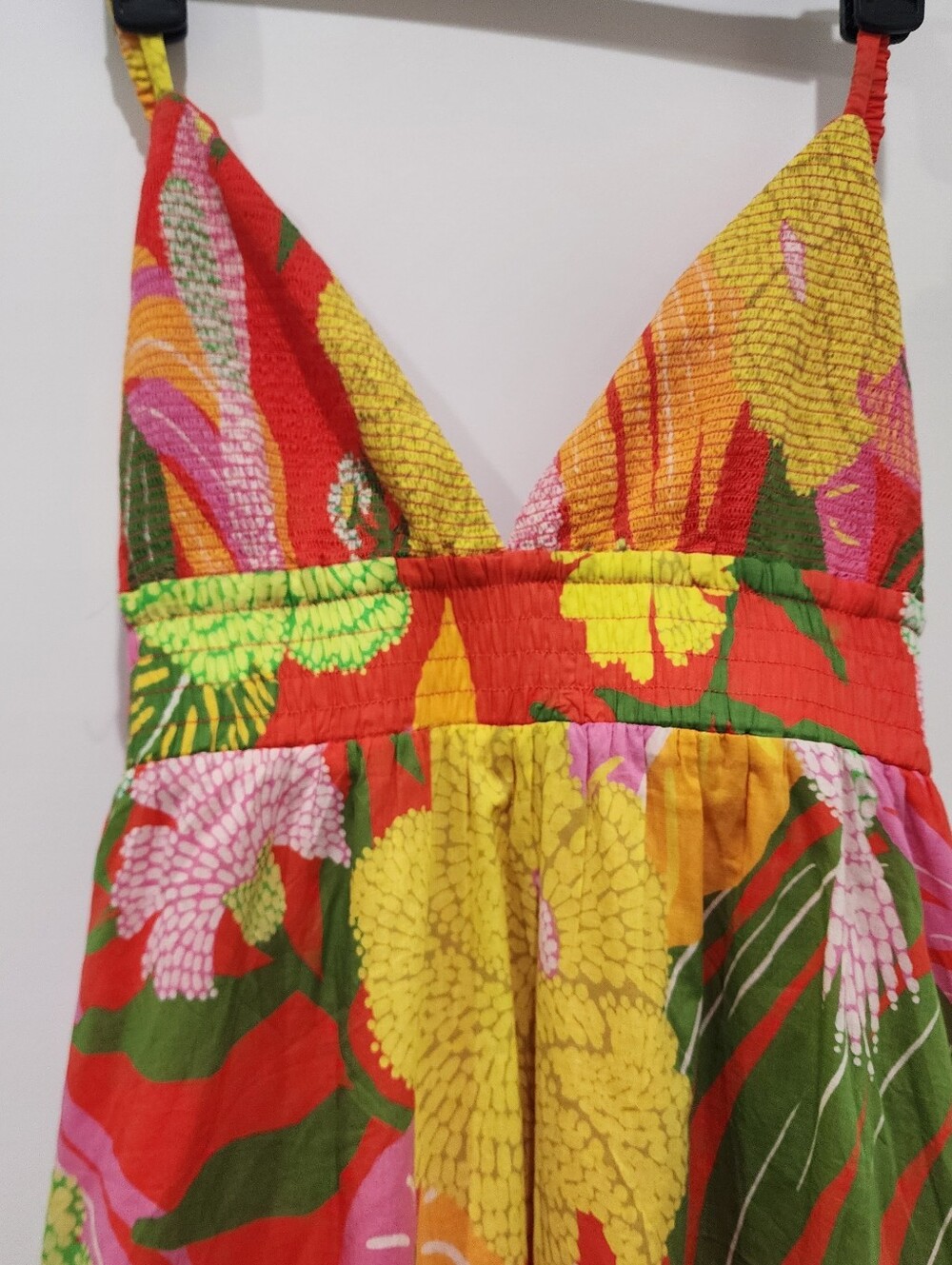 FARM Rio Tropical Maxi Dress in Red, Green, Yellow, Size Large - Picture 3 of 7